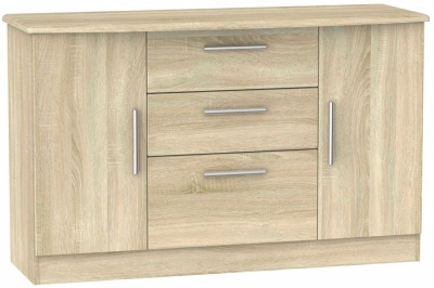 Knightsbridge Oak Effect Medium Sideboard 2 Doors