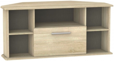 Knightsbridge Oak Effect 115cm Corner Tv Unit