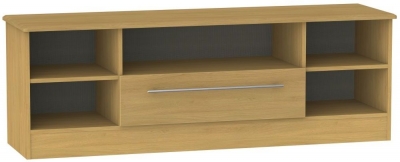 Product photograph of Sherwood Oak Effect 145cm Wide Tv Unit from Choice Furniture Superstore