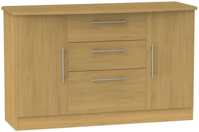 Product photograph of Sherwood Oak Effect Medium Sideboard - 2 Doors from Choice Furniture Superstore