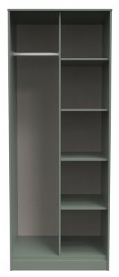 Product photograph of Linear Reed Green Open Shelf Wardrobe from Choice Furniture Superstore