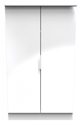 Product photograph of Plymouth White Gloss Midi Wardrobe from Choice Furniture Superstore