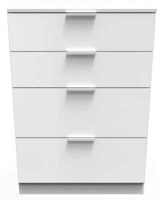 Product photograph of Plymouth White Gloss 4 Drawer Deep Chest from Choice Furniture Superstore