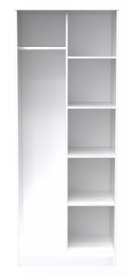 Product photograph of Cube White Matt Open Shelf Wardrobe from Choice Furniture Superstore