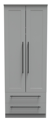 Product photograph of Beverley 2 Door 2 Drawer Tall Wardrobe from Choice Furniture Superstore
