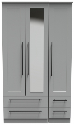 Product photograph of Beverley 3 Door Tall Mirror Combi Wardrobe from Choice Furniture Superstore