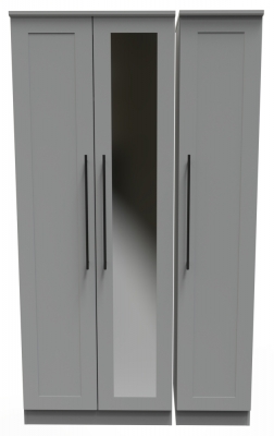 Product photograph of Beverley 3 Door Tall Mirror Wardrobe from Choice Furniture Superstore