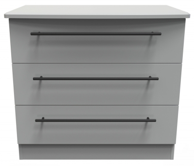 Product photograph of Beverley Grey 3 Drawer Small Chest from Choice Furniture Superstore