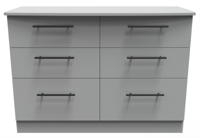 Product photograph of Beverley Grey 6 Drawer Midi Chest from Choice Furniture Superstore