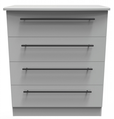 Product photograph of Beverley Grey 4 Drawer Chest from Choice Furniture Superstore