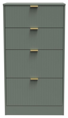 Product photograph of Nashville Green 4 Drawer Deep Midi Chest from Choice Furniture Superstore