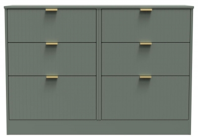 Product photograph of Nashville Green 6 Drawer Midi Chest from Choice Furniture Superstore
