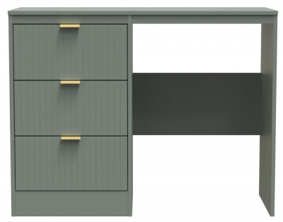 Product photograph of Nashville Green 3 Drawer Single Dressing Table from Choice Furniture Superstore