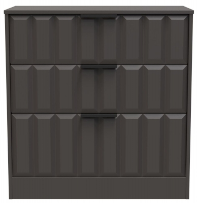 Product photograph of New York Graphite 3 Drawer Deep Chest from Choice Furniture Superstore