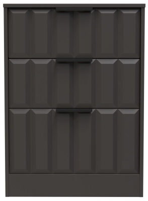 Product photograph of New York Graphite 3 Drawer Deep Midi Chest from Choice Furniture Superstore