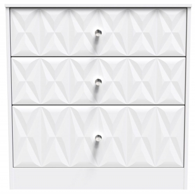 Product photograph of San Jose Matt White 3 Drawer Deep Chest from Choice Furniture Superstore