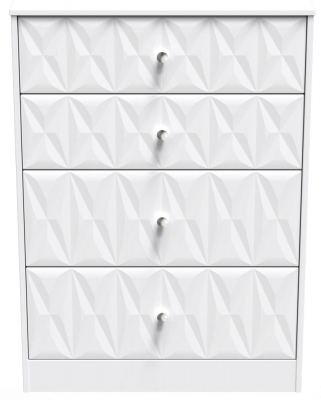 Product photograph of San Jose White 4 Drawer Deep Chest from Choice Furniture Superstore