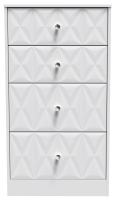 Product photograph of San Jose Matt White 4 Drawer Deep Midi Chest from Choice Furniture Superstore
