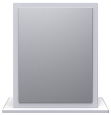 Product photograph of Padstow Unifrom Gloss And Matt White Small Mirror from Choice Furniture Superstore