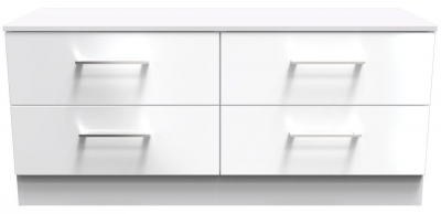 Product photograph of Worcester White Gloss Bed Box from Choice Furniture Superstore