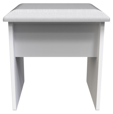 Product photograph of Worcester White Gloss Stool from Choice Furniture Superstore