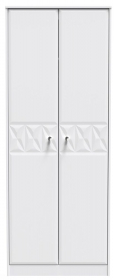 Product photograph of Pixel Matt White 2 Door Wardrobe from Choice Furniture Superstore