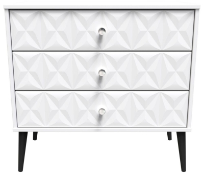 Product photograph of Pixel Matt White 3 Drawer Chest from Choice Furniture Superstore