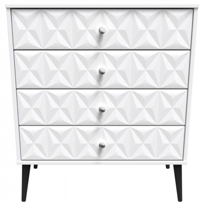 Product photograph of Pixel Matt White 4 Drawer Chest from Choice Furniture Superstore