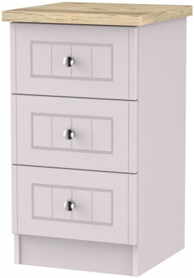 Clearance Vienna Kaschmir Ash 3 Drawer Bedside Cabinet P42