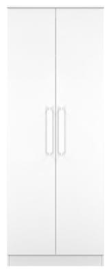 Product photograph of Worcester White 2 Door Plain Tall Wardrobe from Choice Furniture Superstore