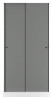 Product photograph of Padstow Grey And White 2 Door Sliding Wardrobe from Choice Furniture Superstore