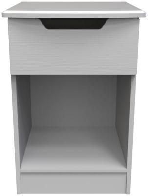 Bella Grey Ash 1 Drawer Bedside Cabinet