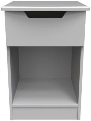 Bella Grey 1 Drawer Bedside Cabinet