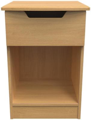 Bella Modern Oak 1 Drawer Bedside Cabinet