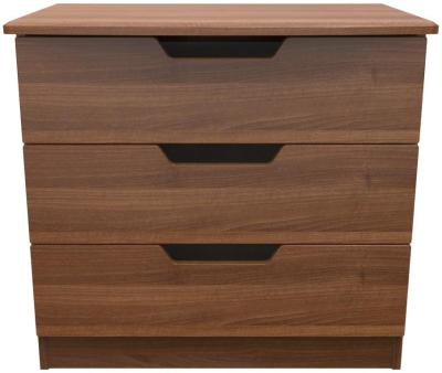 Bella Walnut 3 Drawer Small Chest