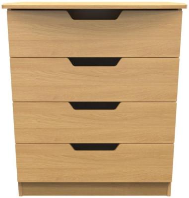 Bella Modern Oak 4 Drawer Chest