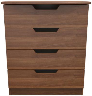 Bella Walnut 4 Drawer Chest