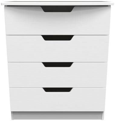 Bella White Ash 4 Drawer Chest