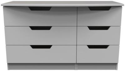 Product photograph of Bella Grey Ash 6 Drawer Midi Dresser from Choice Furniture Superstore