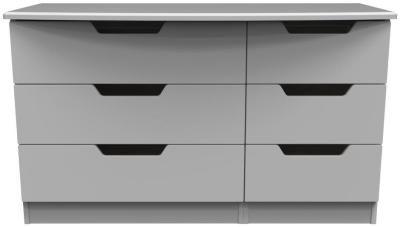 Product photograph of Bella Grey 6 Drawer Midi Dresser from Choice Furniture Superstore