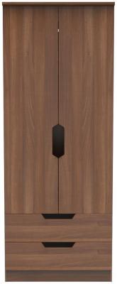 Bella Walnut 2 Door Double Wardrobe W 77cm X D 595cm