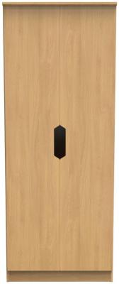 Bella Modern Oak 2 Door Plain Wardrobe W 77cm X D 595cm