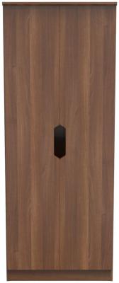 Bella Walnut 2 Door Plain Wardrobe W 77cm X D 595cm