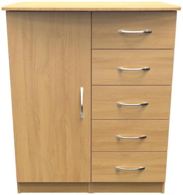 Eve Modern Oak 1 Door Midi Wardrobe W 77cm X D 595cm