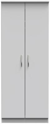 Eve Grey 2 Door Plain Wardrobe W 77cm X D 595cm