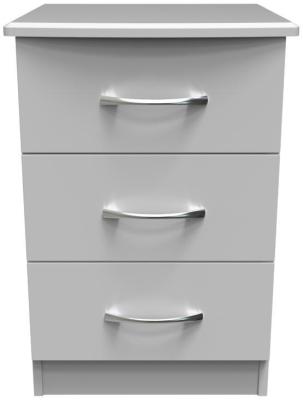 Eve Grey 3 Drawer Bedside Cabinet