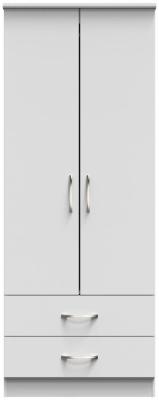 Eve Grey 2 Door Double Wardrobe W 74cm X D 53cm