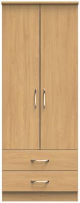 Eve Modern Oak 2 Door Double Wardrobe W 74cm X D 53cm