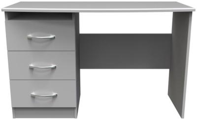 Product photograph of Eve Grey 3 Drawer Desk from Choice Furniture Superstore