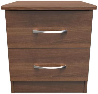 Eve Walnut 2 Drawer Bedside Cabinet